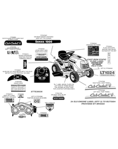 Part Location Diagram of 777D07885 Cub Cadet Label-50